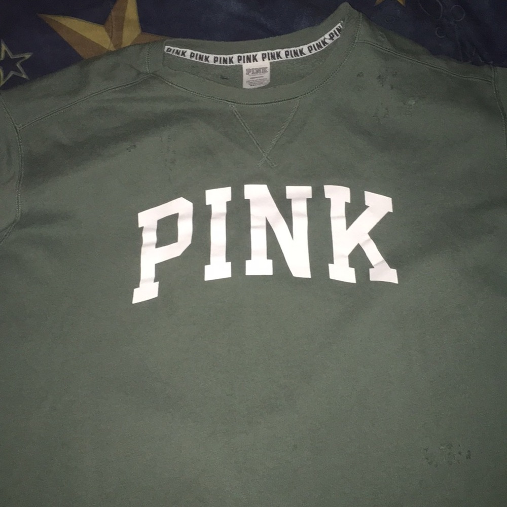 PINK sweater that has holes (bought that way)